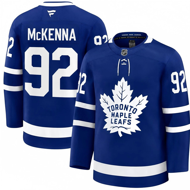 Men's Blue Toronto Maple Leafs #92 Gavin McKenna 2026 Stitched Hockey Jersey